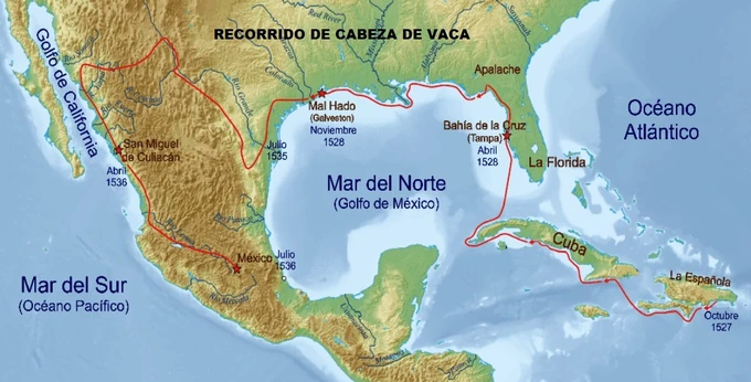 Ilustración de portada del tomo 10: Alvar Núñez Cabeza de Vaca